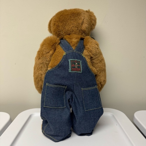 Vermont Jointed Teddy Bear With Overalls 16” - Picture 5 of 5